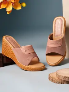 TRASE Suede Wedge Heel Sandals