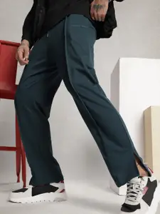 WROGN Men Oversized Side Slit Regular Track Pants