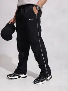 WROGN Men Oversized Track Pants With Side Piping Detail
