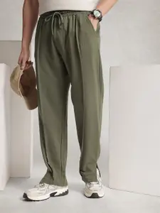 WROGN Men Oversized Side Slit Track Pants