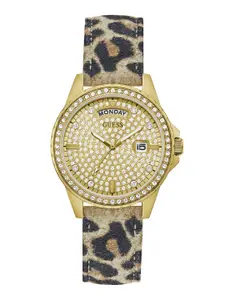 GUESS Women Sport Lady Comet Leather Straps Multi Function Analogue Watch GW0651L1