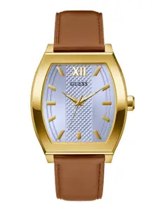 GUESS Men Dress Punctual Leather Straps Analogue Watch GW0706G2