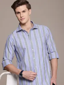 Nautica Men Smart Slim Fit Striped Pure Cotton Casual Shirt