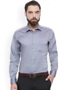 Van Heusen Men Grey Regular Fit Solid Formal Shirt