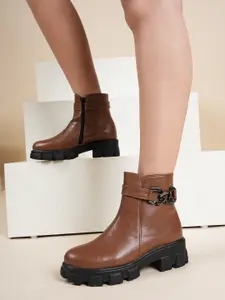 The Roadster Lifestyle Co Women Block Heeled Chunky Boots