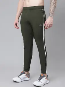Dpassion Men Striped Rapid-Dry Running Track Pants