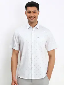 Allen Solly Men Spread Collar Micro Ditsy Printed Cotton Slim Fit Casual Shirt