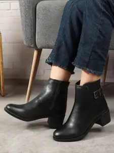 ELLE Women Block-Heeled Chelsea Boots