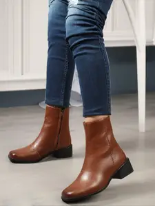 ELLE Women Block-Heeled Regular Boots