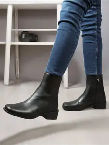 ELLE Women Block-Heeled Chelsea Boots