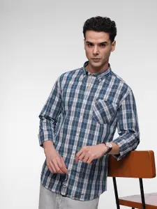French Connection Slim Fit Opaque Checked Pure Cotton Casual Shirt