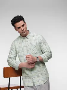 French Connection Slim Fit Opaque Checked Pure Cotton Casual Shirt