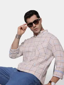 French Connection Checked Pure Cotton Slim Fit Casual Shirt