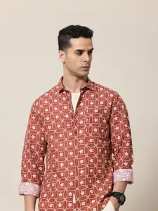 Mr Bowerbird Premium Tailored Fit Floral Printed Casual Shirt