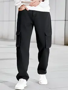 Ben Martin Men Loose Baggy Fit Stretchable Cargo Jeans