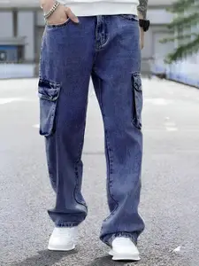 Ben Martin Men Loose Boyfriend Fit High-Rise Light Fade Stretchable Jeans