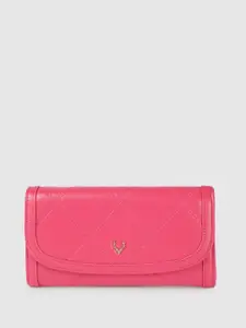 Allen Solly Women Self Design Brand Logo Debossed Envelope Wallet