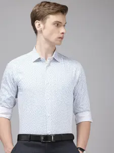 Park Avenue Slim Fit Polka Dot Printed Pure Cotton Formal Shirt