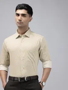 Park Avenue Slim Fit Opaque Floral Printed Pure Cotton Formal Shirt