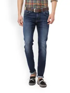 Allen Solly Men Navy Blue Skinny Fit Low-Rise Clean Look Jeans