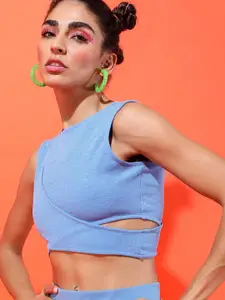 Tokyo Talkies Women Solid Round Neck Top