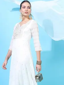 Vishudh Ethnic Motifs Print Maxi Dress