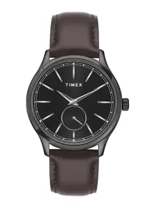 Timex Men Leather Straps Analogue Watch TWTG65SMU26