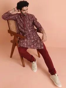 KISAH Men Paisley Regular Fit Printed Kurta