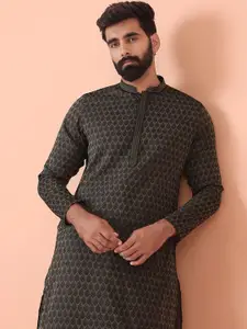 KISAH Men Woven Design Regular Fit Ethnic Motifs Kurta
