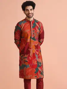 KISAH Men Abstract Regular Fit Printed Kurta