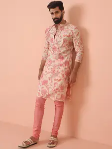 KISAH Men Floral Regular Fit Floral Kurta