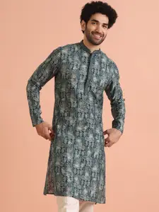 KISAH Men Paisley Regular Fit Printed Kurta
