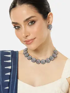 AITIHYA Brass Silver-Plated Handcrafted Necklace