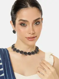 AITIHYA Brass Silver-Plated Handcrafted Necklace