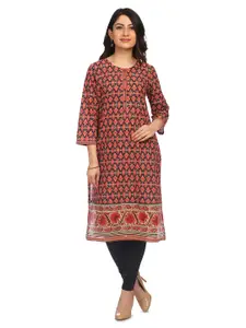 Rangriti Ethnic Motifs Printed Cotton Straight Kurta