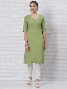 Rangriti Round Neck Straight Kurta