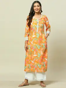 Rangriti Floral Printed Straight Kurta