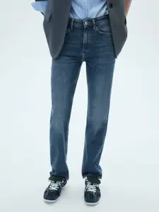 MANGO Women Pure Cotton Straight Fit Light Fade Jeans