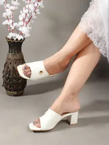 DressBerry Textured Women Party Block Sandals