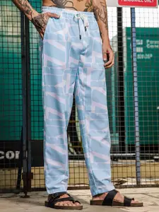 House of Koala Men Abstract Printed Relaxed Fit Track Pants