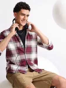 Aeropostale Checked Opaque Pure Cotton Casual Shirt