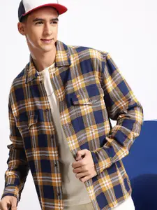 Aeropostale  Checked Knitted Relaxed Fit Pure Cotton Casual Shirt