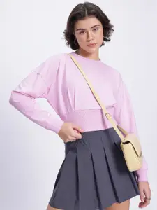 DressBerry Drop-Shoulder Crop Sweatshirt