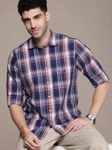 Nautica Men Smart Slim Fit Checked Pure Cotton Casual Shirt