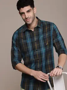 Nautica Men Smart Tartan Checked Pure Cotton Casual Shirt