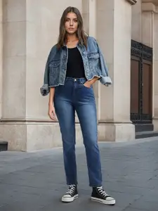 Flying Machine Women Slim Fit High-Rise Light Fade Stretchable Jeans