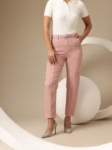 Chemistry Women Straight Fit High-Rise Jeans With a Belt