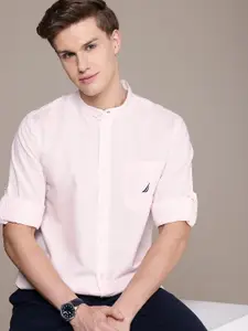 Nautica Men Smart Slim Fit Cotton Linen Casual Shirt