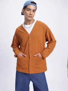 Kook N Keech Drop-Shoulder Button-Up Sweatshirt