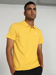 Puma Men Brand Logo Printed Slim Fit Polo Collar Cotton T-shirt